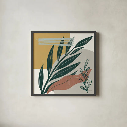 Mid Century Modern IV Light by Becky Thorns. Shown in a sleek black glass frame for a contemporary gallery look. Available as an archival giclee rolled canvas, fine art paper, or poster print. SKU 69584a.