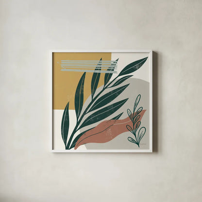 Mid Century Modern IV Light by Becky Thorns. Shown in a crisp white glass frame for a clean and minimalist style. Available as an archival giclee rolled canvas, fine art paper, or poster print. SKU 69584a.