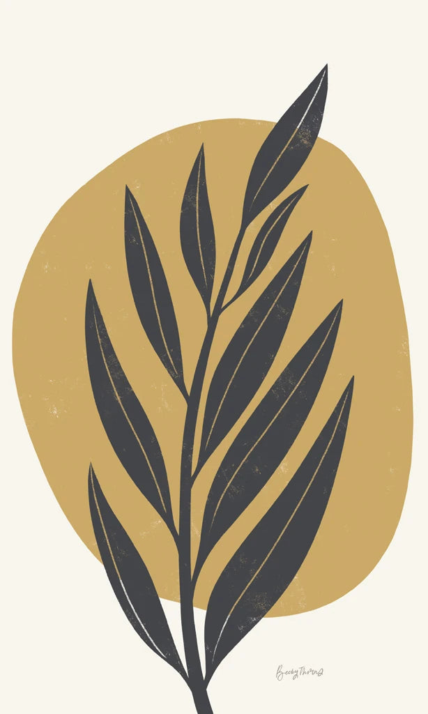 Mid Century Modern IV Yellow Crop by Becky Thorns