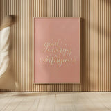 Mod Glam Good Energy II by Becky Thorns. shown as over sized large wall art. Available as an archival giclee rolled canvas, fine art paper, or poster print. SKU 66718h.