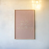 Mod Glam See the Good I by Becky Thorns. shown as a paper print in a natural frame. Available as a archival giclee rolled canvas, fine art paper, or poster print. SKU 66715h.