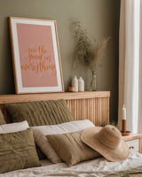 Mod Glam See the Good II by Becky Thorns. shown as a paper print in a natural frame. Available as a archival giclee rolled canvas, fine art paper, or poster print. SKU 66717h.