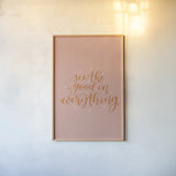 Mod Glam See the Good II by Becky Thorns. shown as a paper print in a natural frame. Available as a archival giclee rolled canvas, fine art paper, or poster print. SKU 66717h.