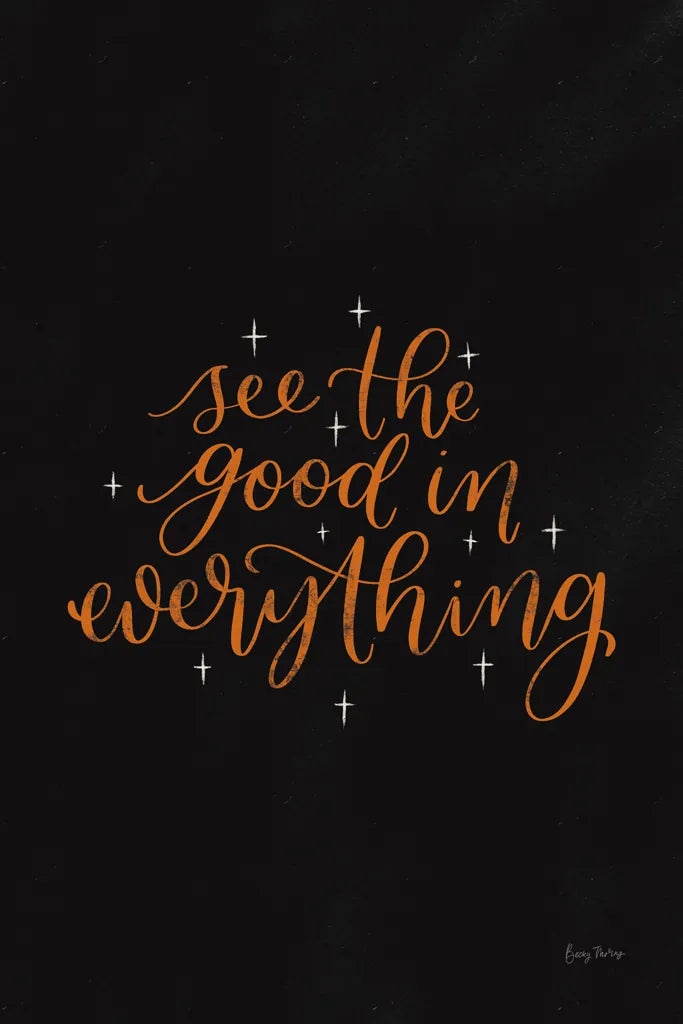 Mod Glam See the Good II Black by Becky Thorns. SKU 68875h. Archival Giclee Fine art print for wall decor.