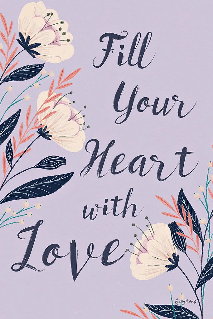 Modern Floral II Lilac by Becky Thorns. SKU 64132h. Archival Giclee Fine art print for wall decor.