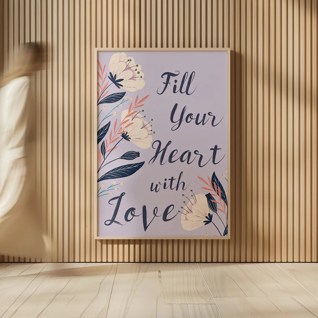 Modern Floral II Lilac by Becky Thorns. shown as over sized large wall art. Available as an archival giclee rolled canvas, fine art paper, or poster print. SKU 64132h.