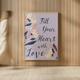 Modern Floral II Lilac by Becky Thorns. shown as over sized large wall art. Available as an archival giclee rolled canvas, fine art paper, or poster print. SKU 64132h.