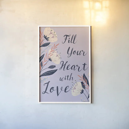 Modern Floral II Lilac by Becky Thorns. shown as a paper print in a white frame. Available as a archival giclee rolled canvas, fine art paper, or poster print. SKU 64132h.