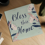 Modern Floral III Square Mint by Becky Thorns. Shown as a detailed flat fine art print, highlighting archival giclee quality. Available as an archival giclee rolled canvas, fine art paper, or poster print. SKU 64135a.