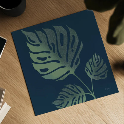 Monstera IV by Becky Thorns. Shown as a detailed flat fine art print, highlighting archival giclee quality. Available as an archival giclee rolled canvas, fine art paper, or poster print. SKU 52082a.