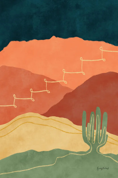 Mountainous II by Becky Thorns. SKU 75965h. Archival Giclee Fine art print for wall decor.