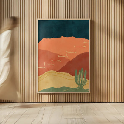 Mountainous II by Becky Thorns. shown as over sized large wall art. Available as an archival giclee rolled canvas, fine art paper, or poster print. SKU 75965h.