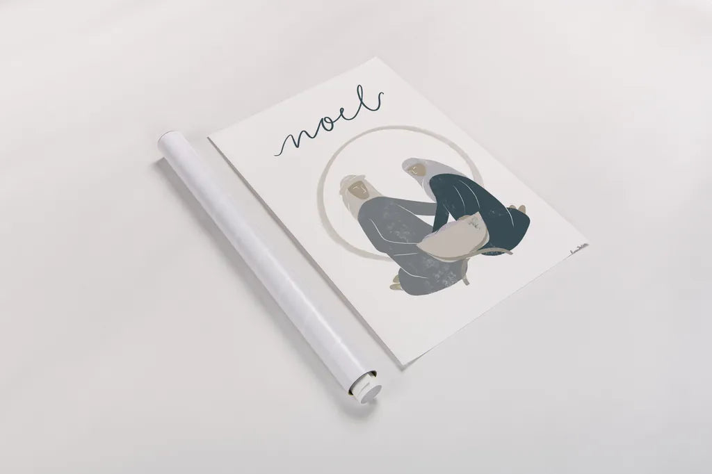 Nativity II by Becky Thorns. shown as a rolled paper print. Available as archival giclee rolled canvas, fine art paper, or poster print. SKU 73737h.