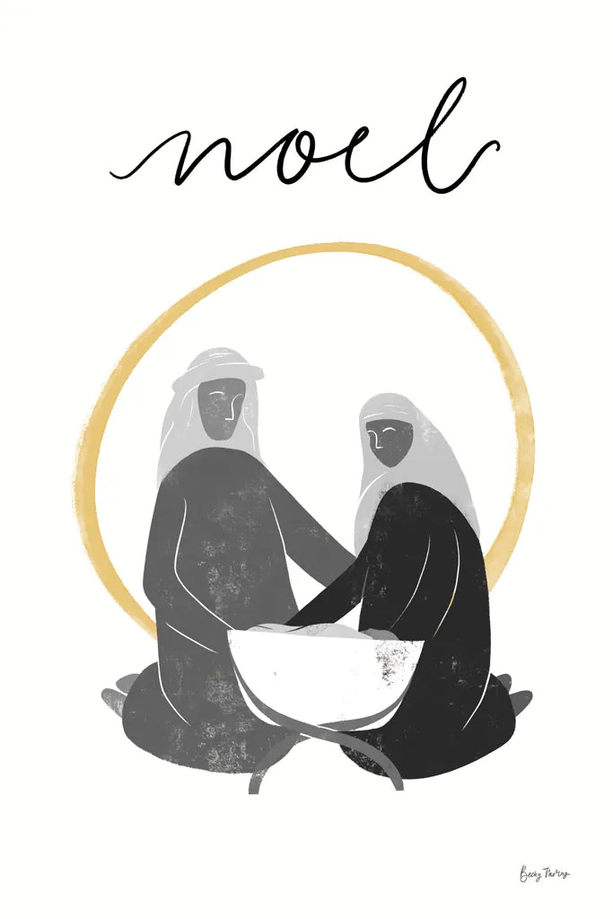 Nativity II BWG by Becky Thorns. SKU 75723h. Archival Giclee Fine art print for wall decor.