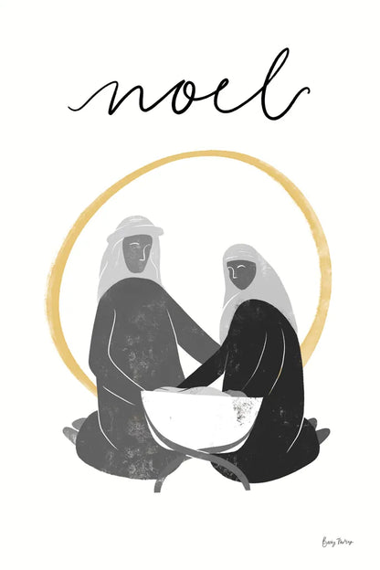 Nativity II BWG by Becky Thorns. SKU 75723h. Archival Giclee Fine art print for wall decor.