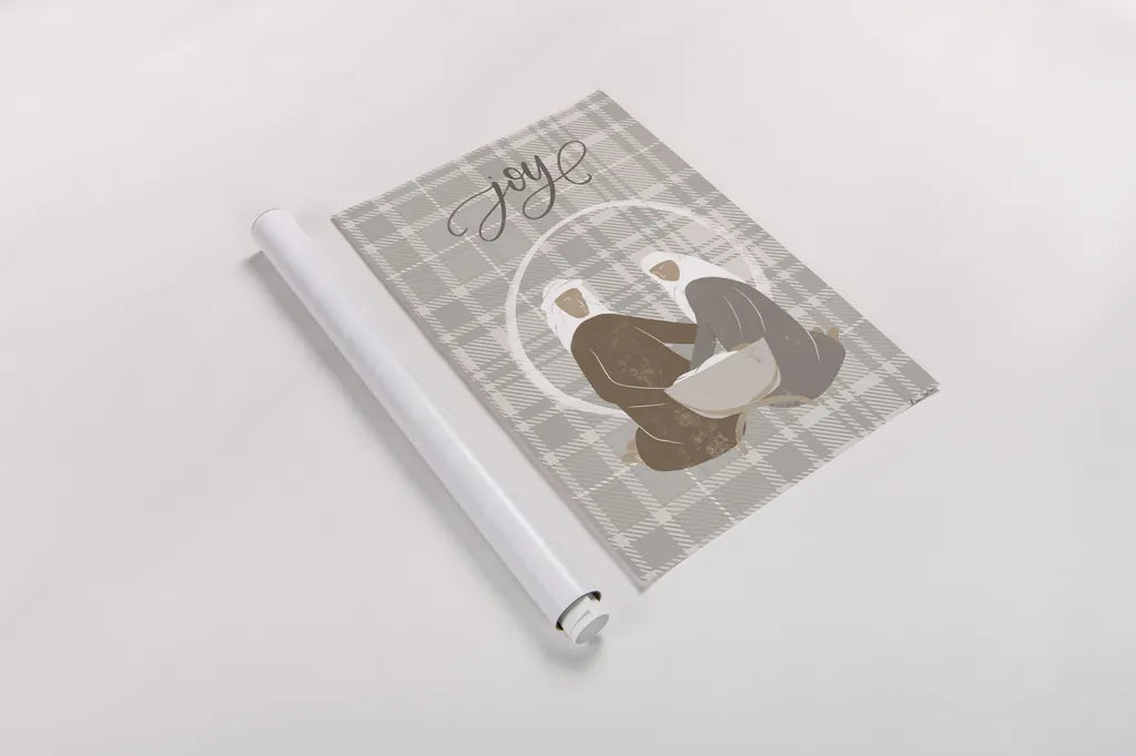 Nativity II Joy by Becky Thorns. shown as a rolled paper print. Available as archival giclee rolled canvas, fine art paper, or poster print. SKU 76176h.