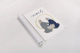 Nativity II with Navy by Becky Thorns. shown as a rolled paper print. Available as archival giclee rolled canvas, fine art paper, or poster print. SKU 75406h.