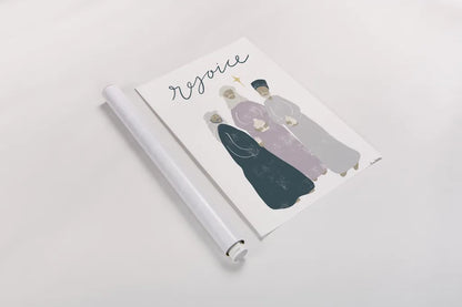 Nativity III by Becky Thorns. shown as a rolled paper print. Available as archival giclee rolled canvas, fine art paper, or poster print. SKU 73738h.