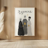 Nativity III BWG by Becky Thorns. shown as over sized large wall art. Available as an archival giclee rolled canvas, fine art paper, or poster print. SKU 75724h.