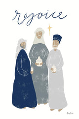 Nativity III with Navy by Becky Thorns. SKU 75407h. Archival Giclee Fine art print for wall decor.