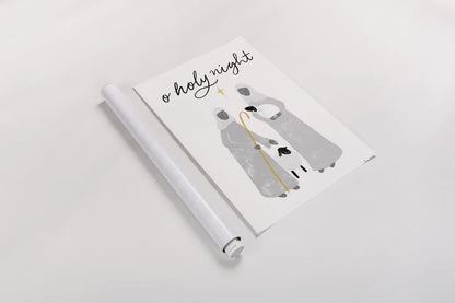 Nativity IV BWG by Becky Thorns. shown as a rolled paper print. Available as archival giclee rolled canvas, fine art paper, or poster print. SKU 75725h.