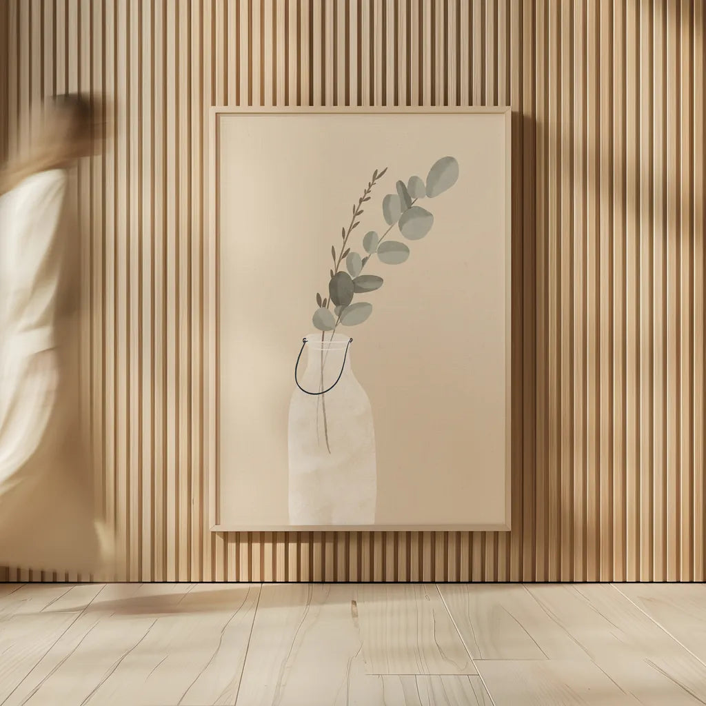 Natural Vessels I Tan by Becky Thorns. shown as over sized large wall art. Available as an archival giclee rolled canvas, fine art paper, or poster print. SKU 81177h.