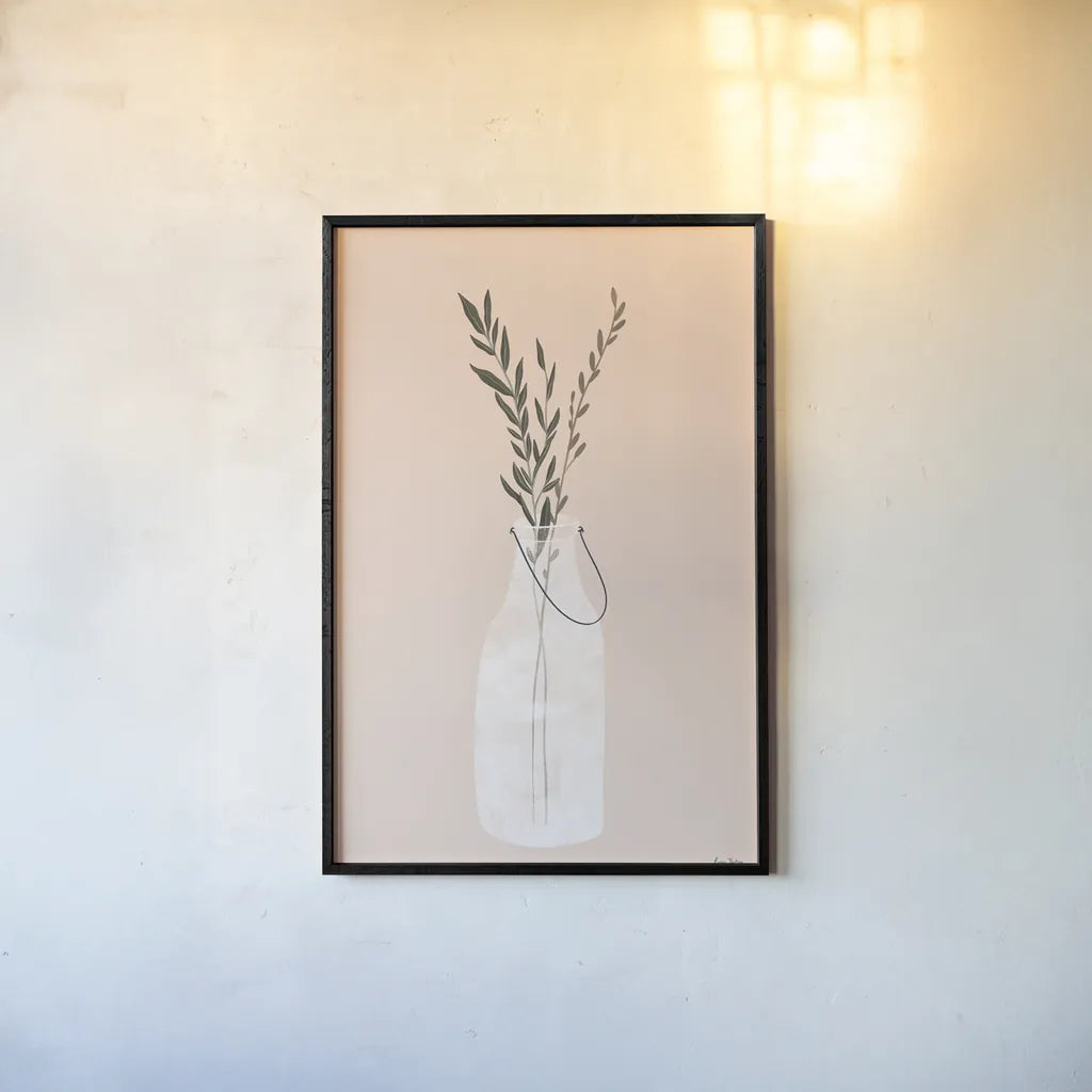 Natural Vessels II by Becky Thorns. shown as a paper print in a black flame. Available as a archival giclee rolled canvas, fine art paper, or poster print. SKU 73122h.