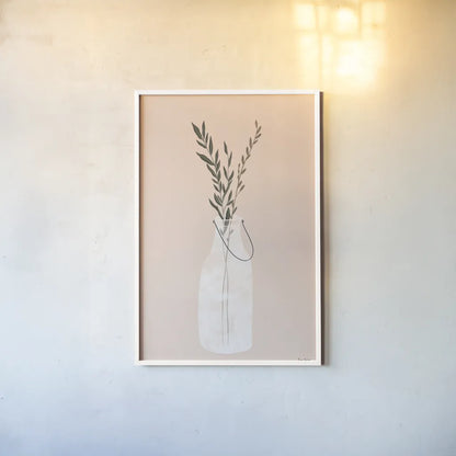 Natural Vessels II by Becky Thorns. shown as a paper print in a white frame. Available as a archival giclee rolled canvas, fine art paper, or poster print. SKU 73122h.