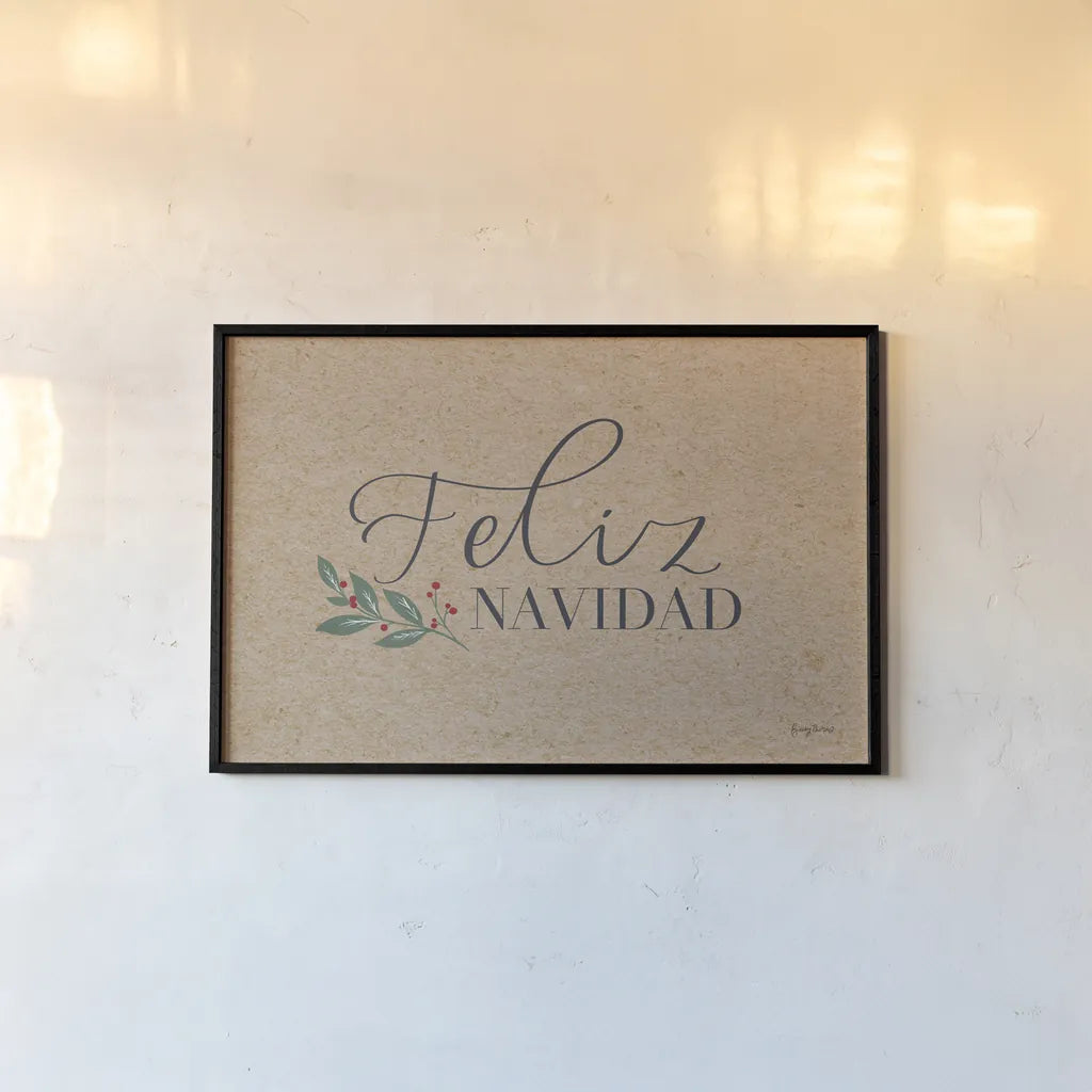 Neutral Christmas II by Becky Thorns. shown as a paper print in a black flame. Available as a archival giclee rolled canvas, fine art paper, or poster print. SKU 68399i.