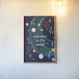 New Baby II by Becky Thorns. shown as a paper print in a natural frame. Available as a archival giclee rolled canvas, fine art paper, or poster print. SKU 88721h.