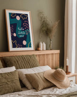 New Baby III by Becky Thorns. shown as a paper print in a natural frame. Available as a archival giclee rolled canvas, fine art paper, or poster print. SKU 88722h.