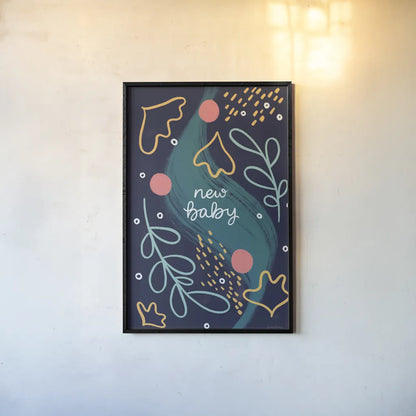 New Baby IV by Becky Thorns. shown as a paper print in a black flame. Available as a archival giclee rolled canvas, fine art paper, or poster print. SKU 88723h.