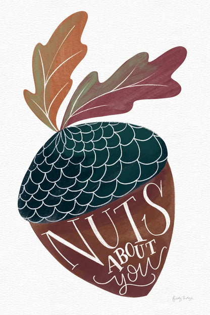 Nuts About You by Becky Thorns. SKU 61418h. Archival Giclee Fine art print for wall decor.