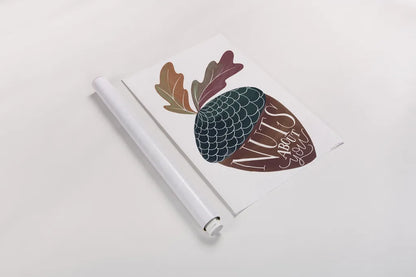 Nuts About You by Becky Thorns. shown as a rolled paper print. Available as archival giclee rolled canvas, fine art paper, or poster print. SKU 61418h.