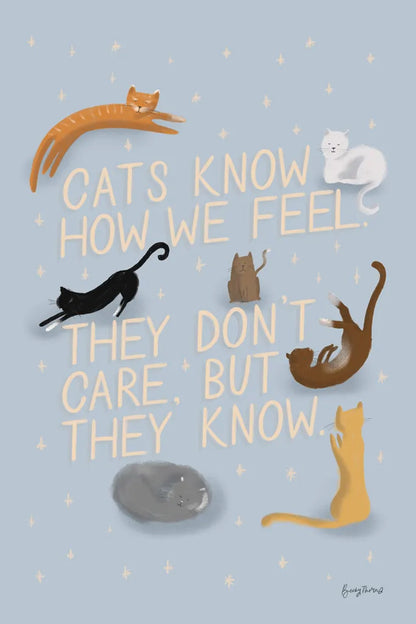 Ode to Cats by Becky Thorns. SKU 57368h. Archival Giclee Fine art print for wall decor.