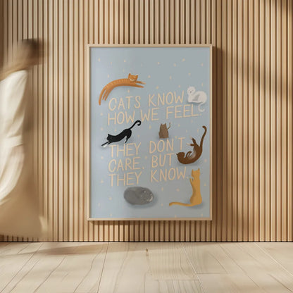Ode to Cats by Becky Thorns. shown as over sized large wall art. Available as an archival giclee rolled canvas, fine art paper, or poster print. SKU 57368h.