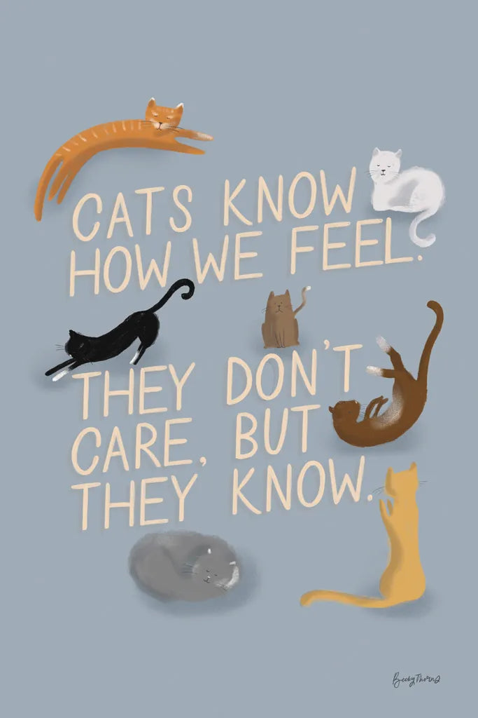 Ode to Cats Dark by Becky Thorns. SKU 76156h. Archival Giclee Fine art print for wall decor.