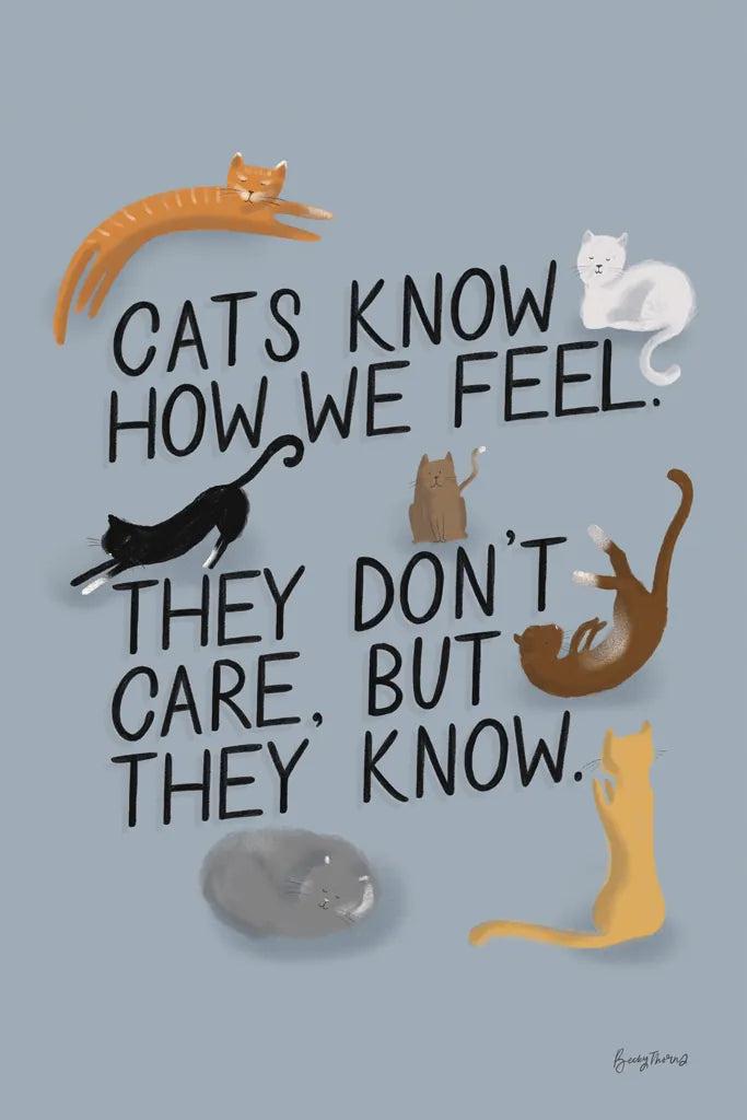 Ode to Cats Dark with Black by Becky Thorns. SKU 89049h. Archival Giclee Fine art print for wall decor.