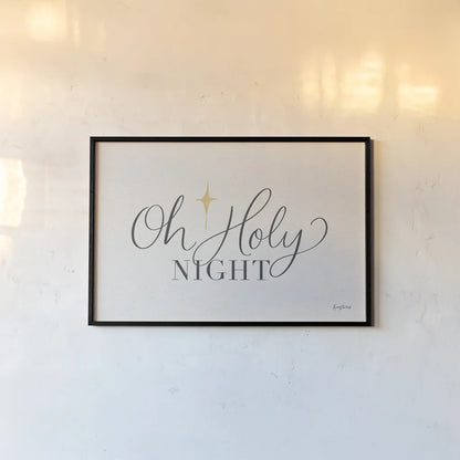 Oh Holy Night by Becky Thorns. shown as a paper print in a black flame. Available as a archival giclee rolled canvas, fine art paper, or poster print. SKU 79852i.