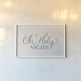 Oh Holy Night by Becky Thorns. shown as a paper print in a white frame. Available as a archival giclee rolled canvas, fine art paper, or poster print. SKU 79852i.
