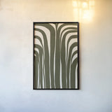 Organic Abstract I by Becky Thorns. shown as a paper print in a black flame. Available as a archival giclee rolled canvas, fine art paper, or poster print. SKU 88300h.