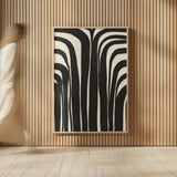 Organic Abstract I Black by Becky Thorns. shown as over sized large wall art. Available as an archival giclee rolled canvas, fine art paper, or poster print. SKU 88498h.