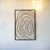 Organic Abstract II by Becky Thorns. shown as a paper print in a black flame. Available as a archival giclee rolled canvas, fine art paper, or poster print. SKU 88301h.
