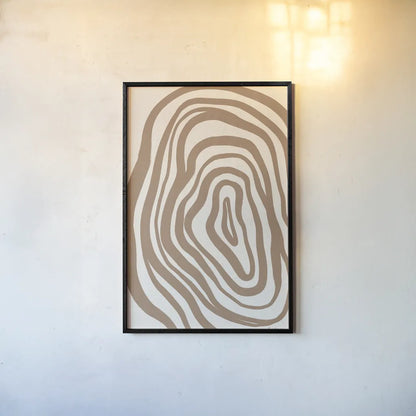 Organic Abstract II by Becky Thorns. shown as a paper print in a black flame. Available as a archival giclee rolled canvas, fine art paper, or poster print. SKU 88301h.