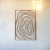 Organic Abstract II by Becky Thorns. shown as a paper print in a natural frame. Available as a archival giclee rolled canvas, fine art paper, or poster print. SKU 88301h.