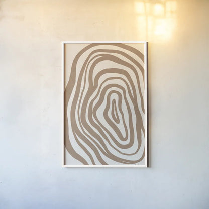 Organic Abstract II by Becky Thorns. shown as a paper print in a white frame. Available as a archival giclee rolled canvas, fine art paper, or poster print. SKU 88301h.