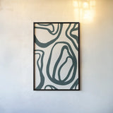 Organic Abstract III by Becky Thorns. shown as a paper print in a black flame. Available as a archival giclee rolled canvas, fine art paper, or poster print. SKU 88302h.