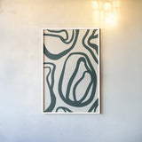 Organic Abstract III by Becky Thorns. shown as a paper print in a white frame. Available as a archival giclee rolled canvas, fine art paper, or poster print. SKU 88302h.