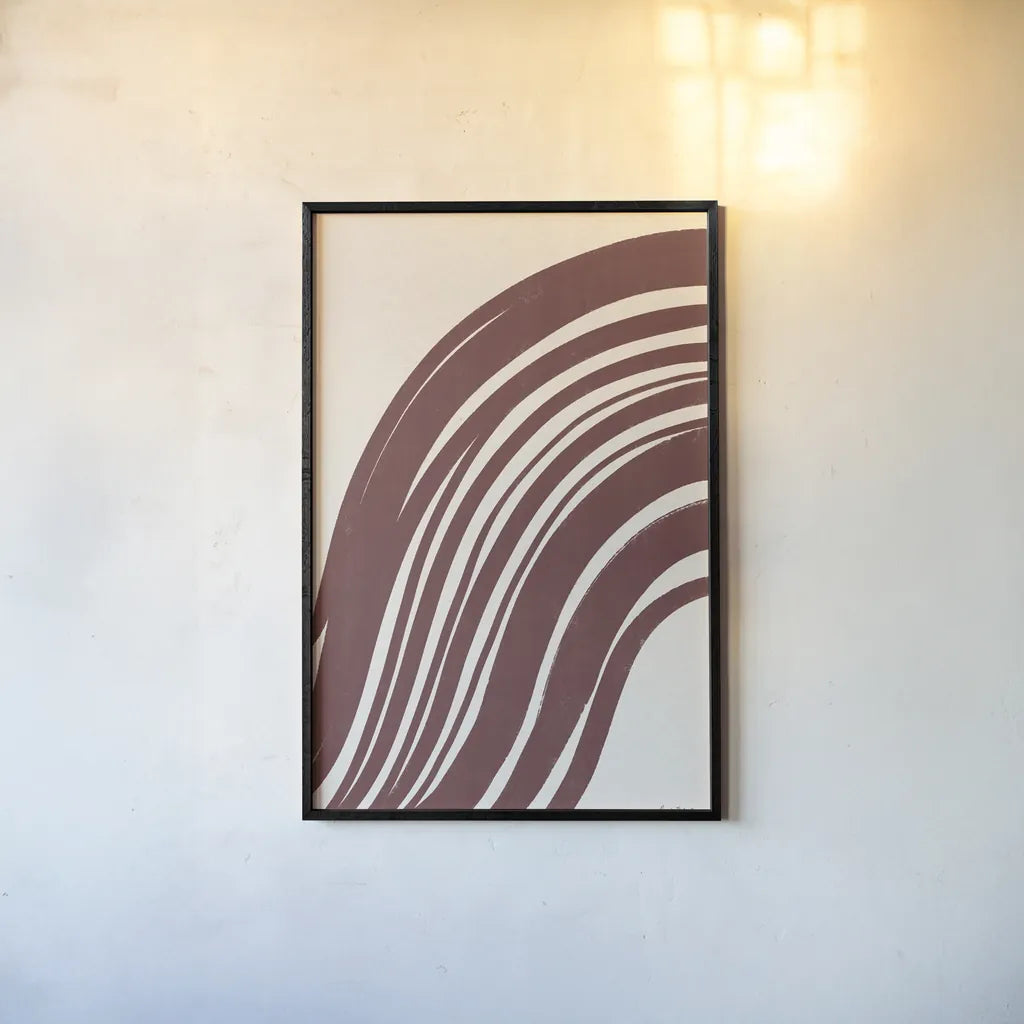 Organic Abstract IV by Becky Thorns. shown as a paper print in a black flame. Available as a archival giclee rolled canvas, fine art paper, or poster print. SKU 88303h.