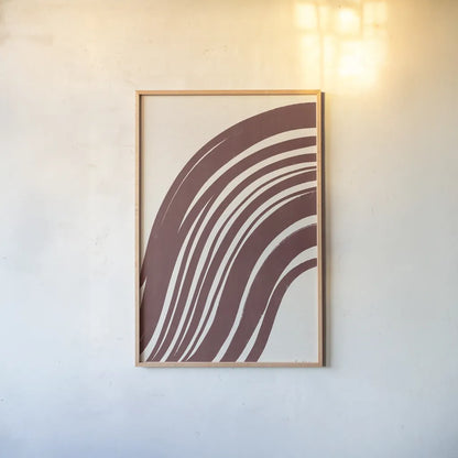 Organic Abstract IV by Becky Thorns. shown as a paper print in a natural frame. Available as a archival giclee rolled canvas, fine art paper, or poster print. SKU 88303h.